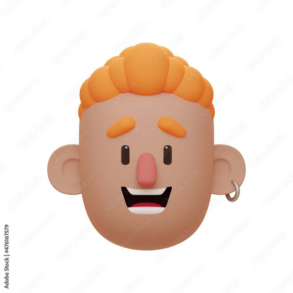 Série de portrait illustration enfantin 3d de personnage souriant et heureux pouvant illustrer des avatars de profi Série de portrait illustration enfantin 3d de personnage souriant et heureux pouvant illustrer des avatars de profi