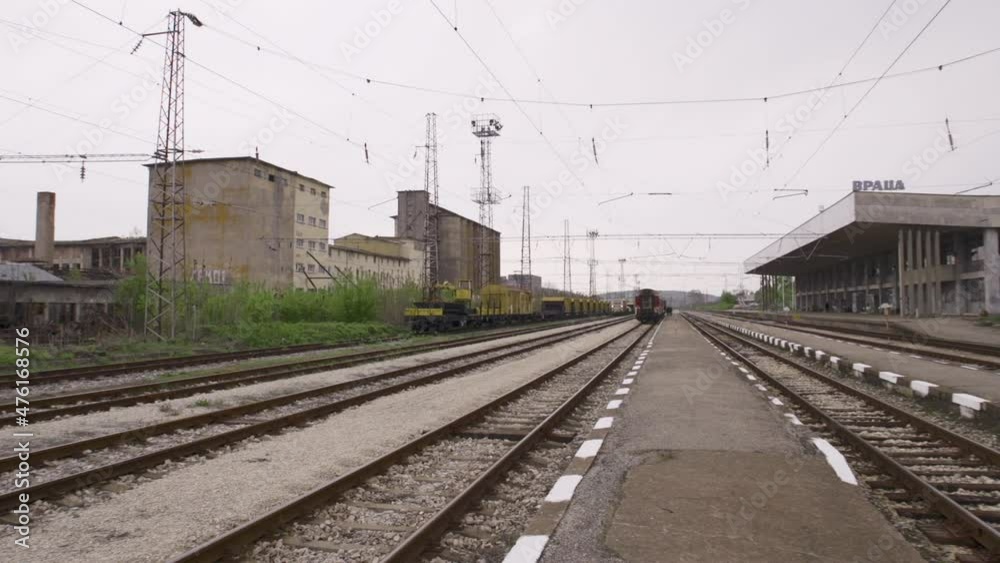 Old train station in post communist Bulgaria in Eastern Europe. Old train station in post communist Bulgaria in Eastern Europe.