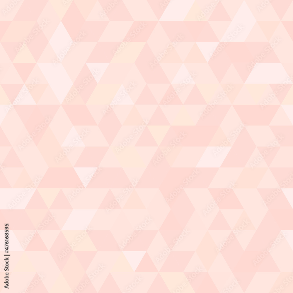 Fototapeta premium Geometric pattern with light pink triangles. Geometric modern ornament. Seamless abstract background