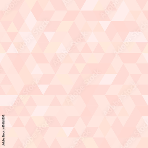 Geometric pattern with light pink triangles. Geometric modern ornament. Seamless abstract background