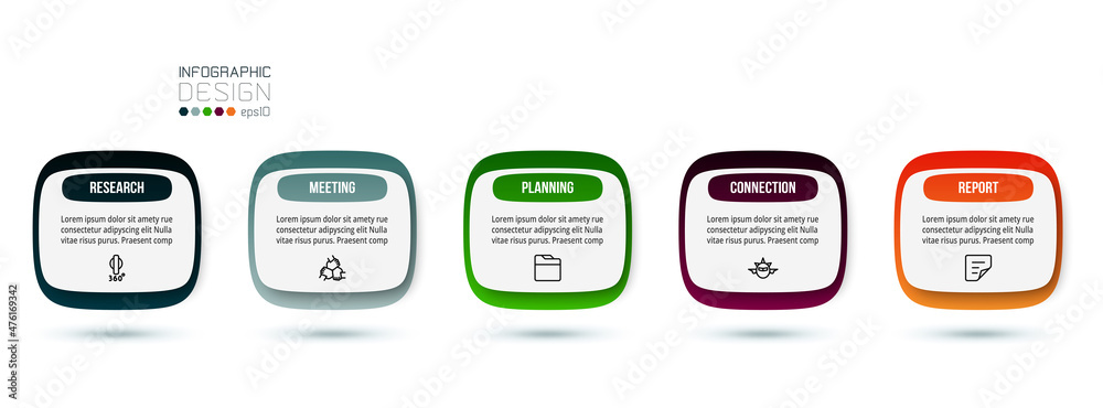Infographic template business concept with step. Infographic template business concept with step.