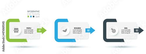 Infographic template business concept  with step.