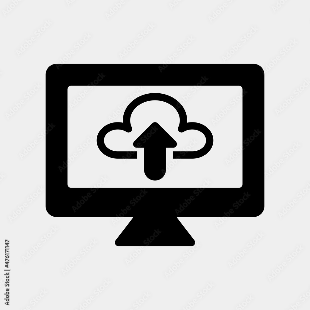 Upload information icon in solid style about marketing and seo, use for website mobile app presentation Upload information icon in solid style about marketing and seo, use for website mobile app presentation