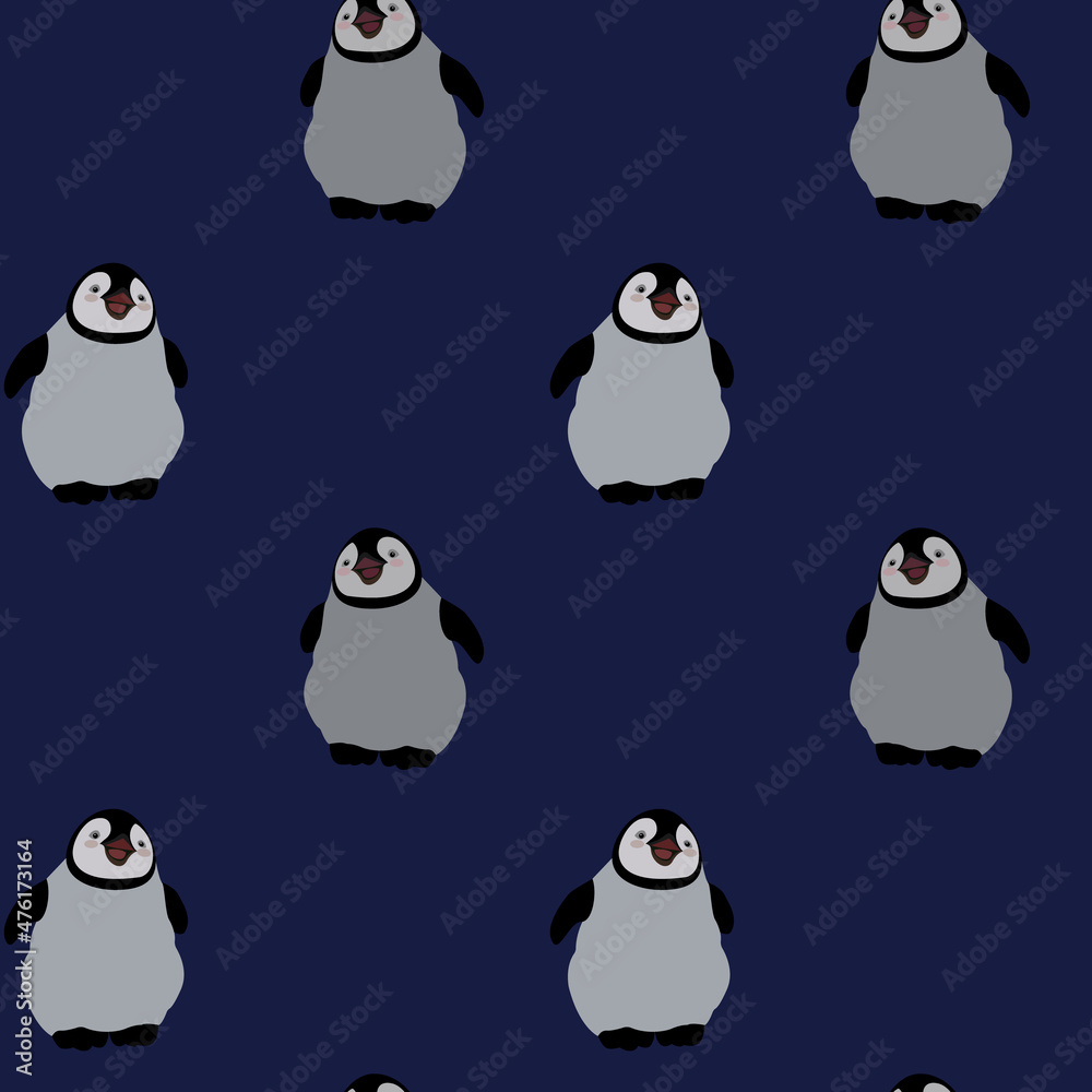 Penguin seamless pattern. Penguin seamless pattern.