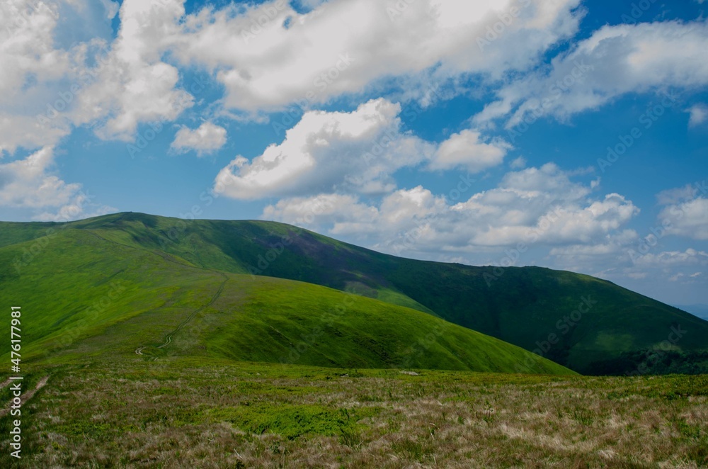 landscape with blue sky