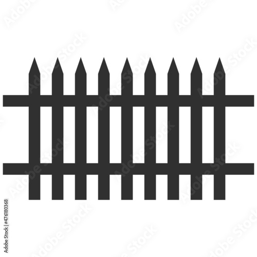 Simple fence made of wood p...