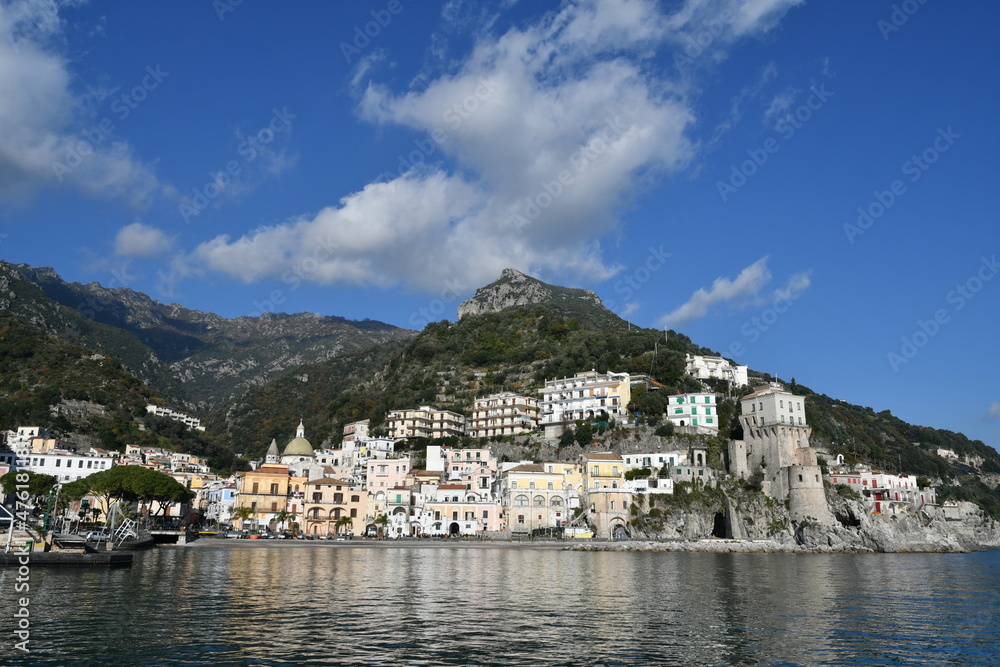 View of Cetara, a town on the Amalfi coast.