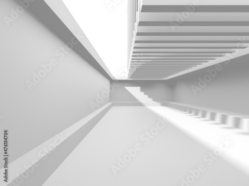 Wallpaper Mural Illuminated corridor interior design. Empty Room Interior Background Torontodigital.ca