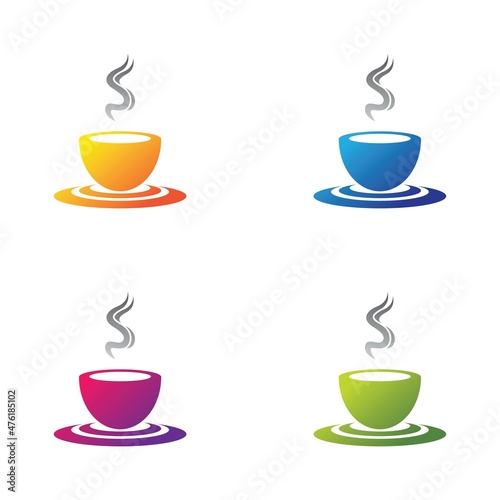 Coffee cup icon set