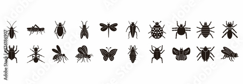 insect icon set, insect vector set sign symbol