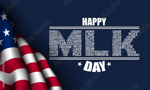 United States of America MLK Day Background Design.
