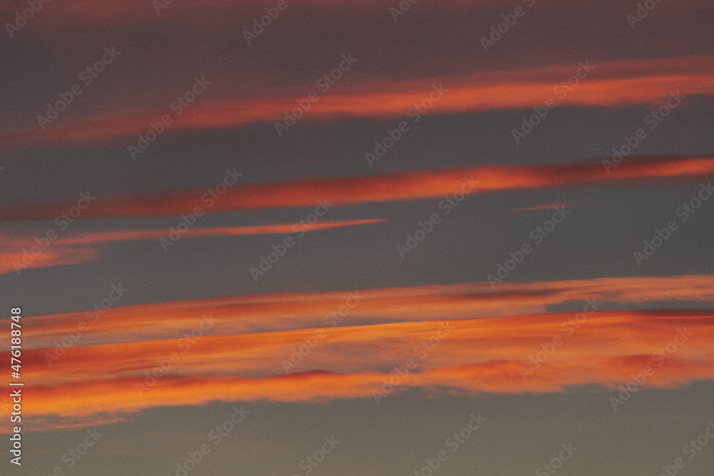 Fototapeta premium layers of winter evening clouds