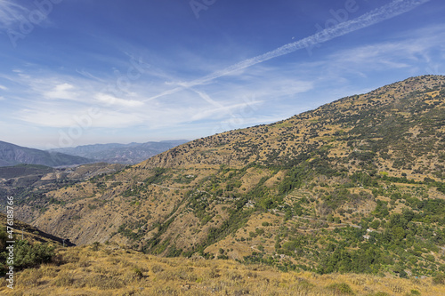 Looking over the Poqueira gorge, from the lookout at Pampaneira