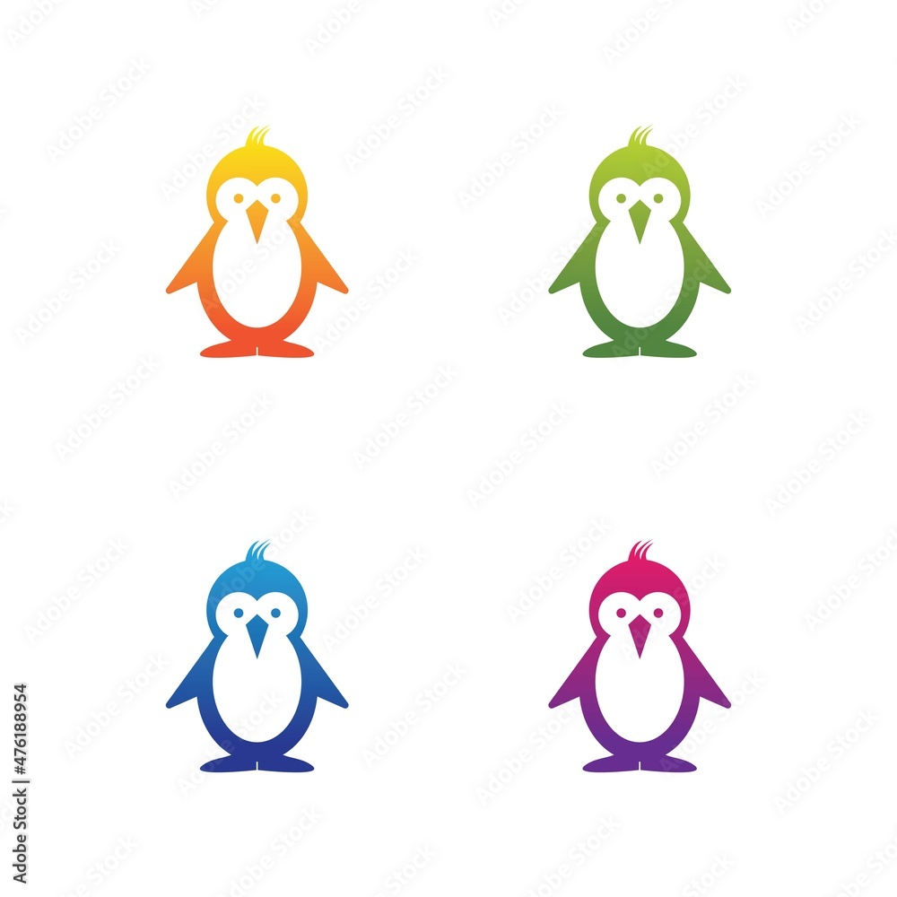 Obraz premium Penguin icon set