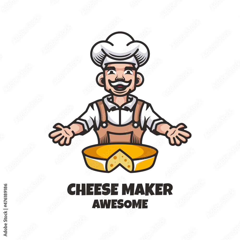Illustration vector graphic of Cheese Maker, good for logo design Illustration vector graphic of Cheese Maker, good for logo design
