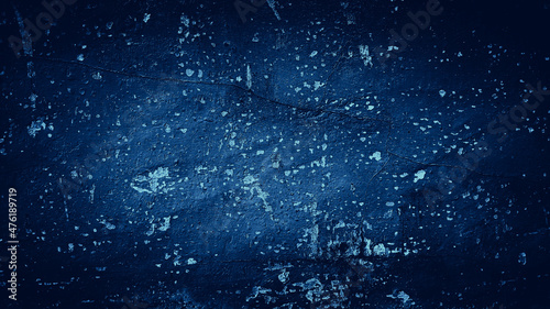 grunge dark blue abstract concrete wall texture background