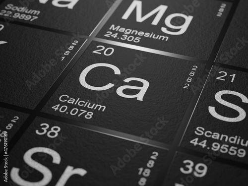 Calcium element from the periodic table black design