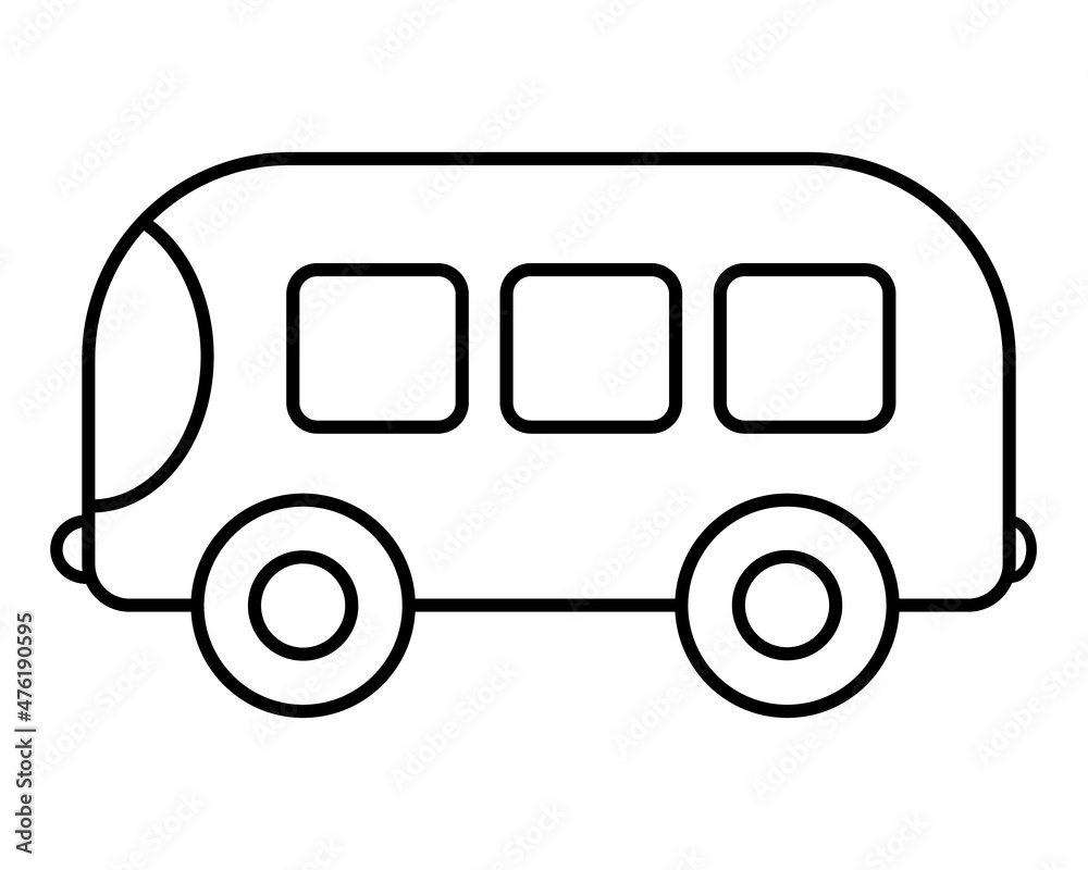 Bus icon isolated on white background. Symbol for web, infographics. Vector illustration