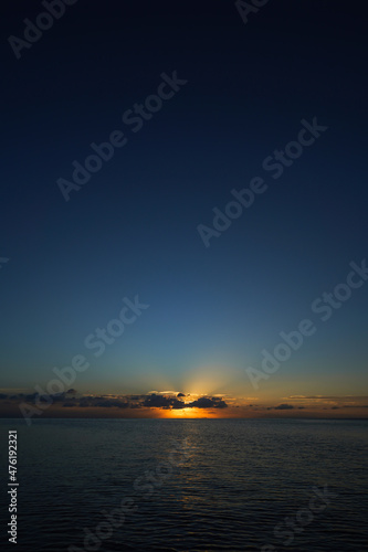 sunset sky with empty at the lake.