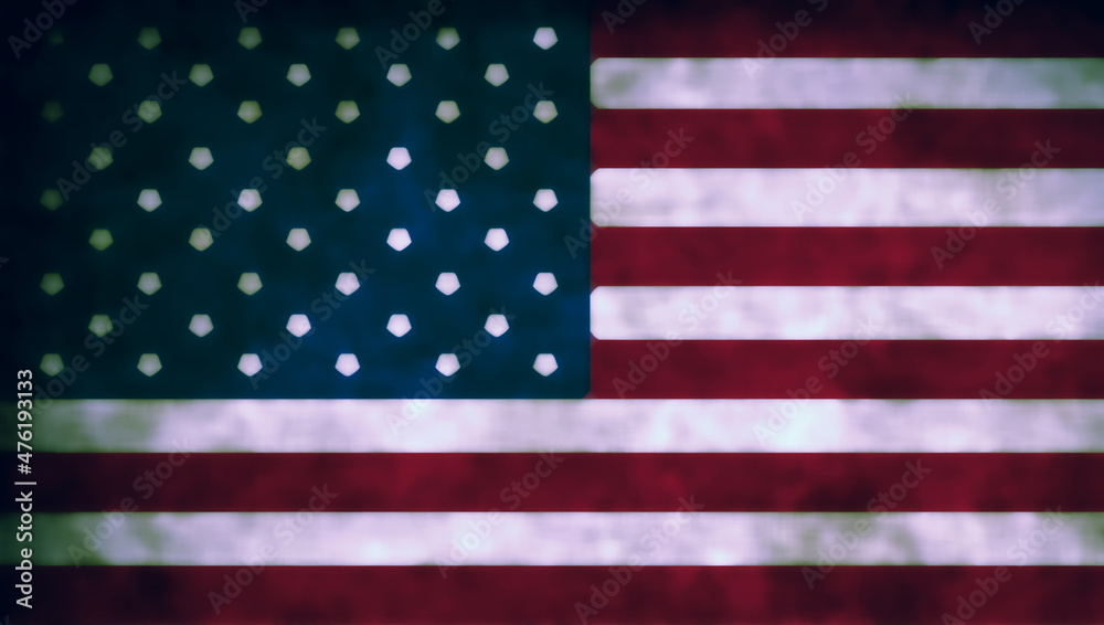 Naklejka premium blurry american flag background