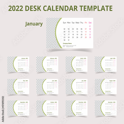 Corporate Business Desk Calendar Design