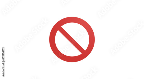 Free Download Block and forbidden sign flat vector illustration. - GFXLoad