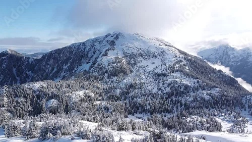 Snow Capped Mountains of Vancouver Island, Mount Klitsa, Canada