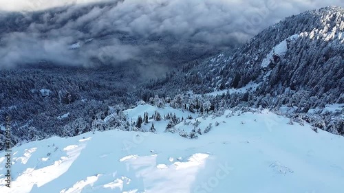 Snow Capped Mountains of Vancouver Island, Mount Gibson, Canada