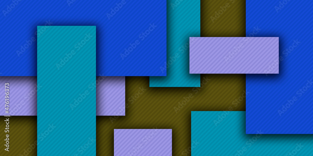 Fondo moderno de cuadrados marrón, morado y azul. 
