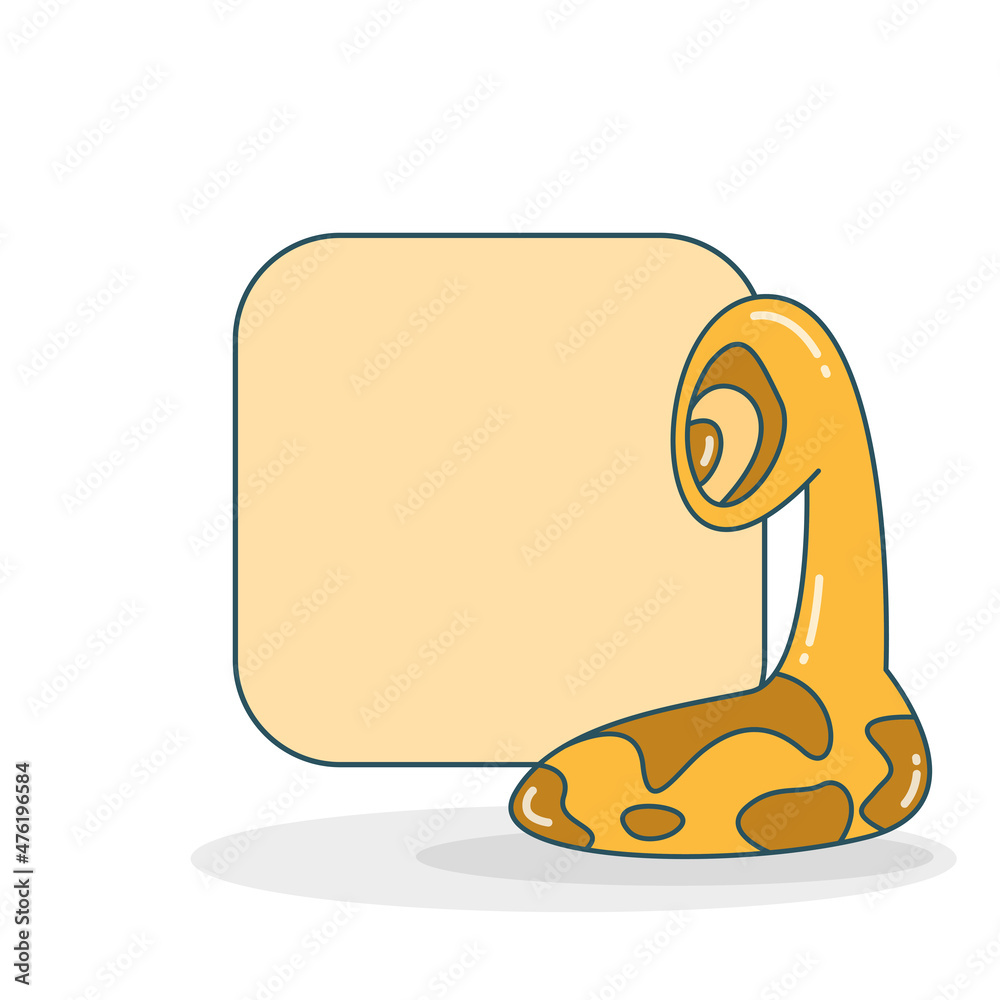 blank note board with monster vector illustration blank note board with monster vector illustration