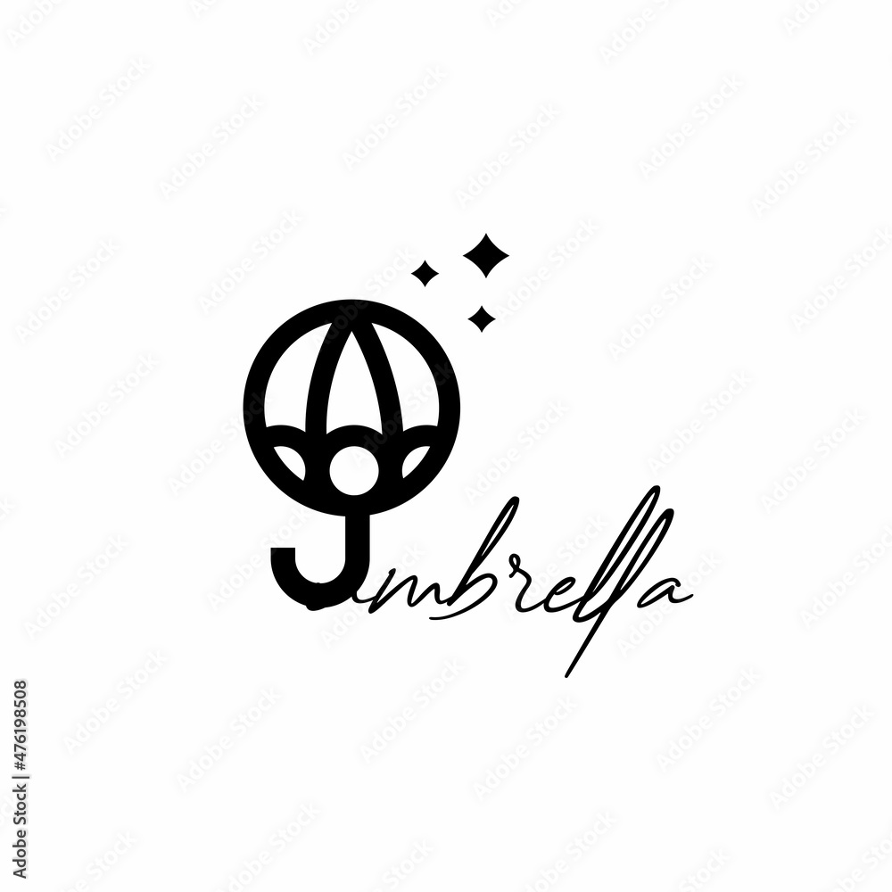 futuristic minimalist umbrella and ball logo, suitable for media brands and coffee shops futuristic minimalist umbrella and ball logo, suitable for media brands and coffee shops