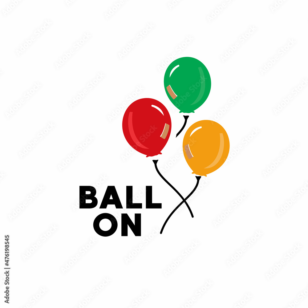 Minimalist balloon logo, modern simple balloon, suitable for toys, clothes, and other businesses