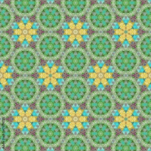 Abstract Islamic pattern design for printing on Turkish carpet and rug. Arabesque design for greeting card and calendar background