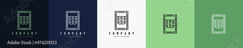 luxury alphabet letter frame symbol logo template. Logo design. Vintage logo. Retro logo.