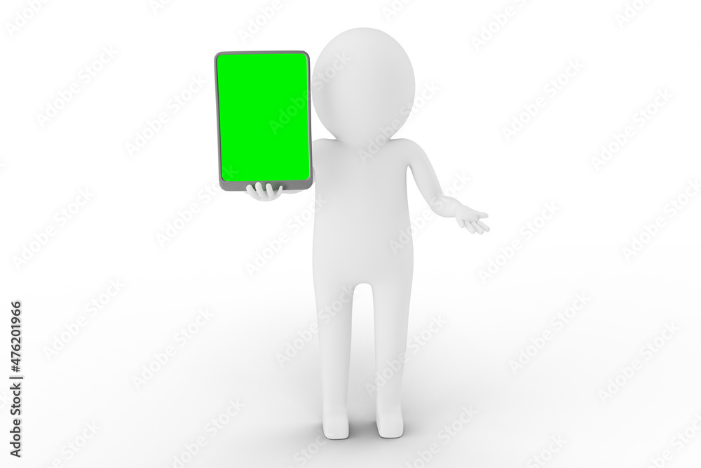3D Man is Posing with Signs and Symbols 3D Man is Posing with Signs and Symbols