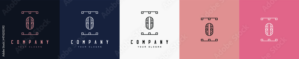 Obraz premium luxury alphabet letter frame symbol logo template. Logo design. Vintage logo. Retro logo.