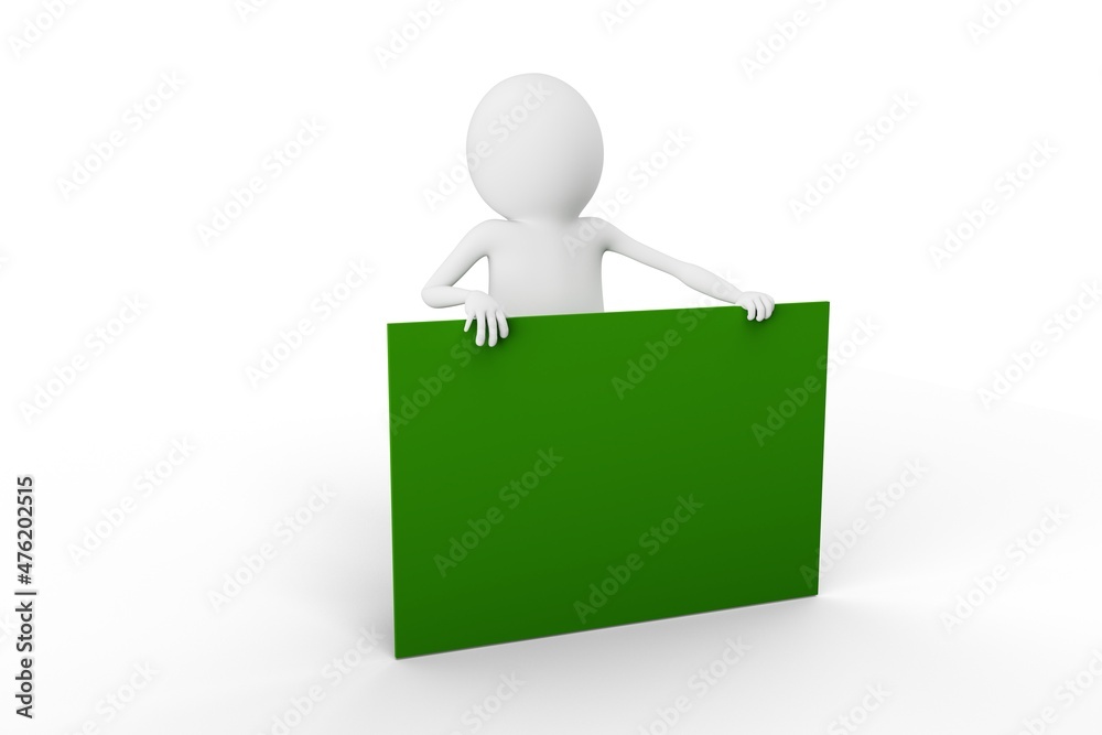 3D Man is Posing with Signs and Symbols 3D Man is Posing with Signs and Symbols