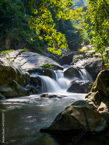 waterfall in the mountains