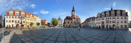 Panorama Markt mit Rathaus in Naumburg