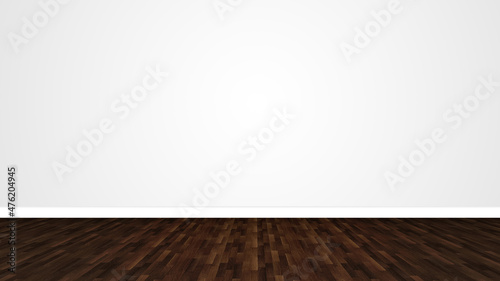 Concept or conceptual vintage or grungy brown background of natural wood or wooden old texture floor as a retro pattern layout on white. A 3d illustration metaphor to time  material  emptiness   age