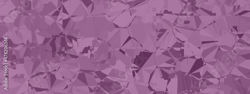 Banner abstract macro crystal geometric background texture Plum color. Random pattern background. Texture Plum color pattern background.