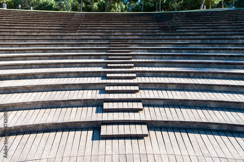 Ladder and seats in a park 