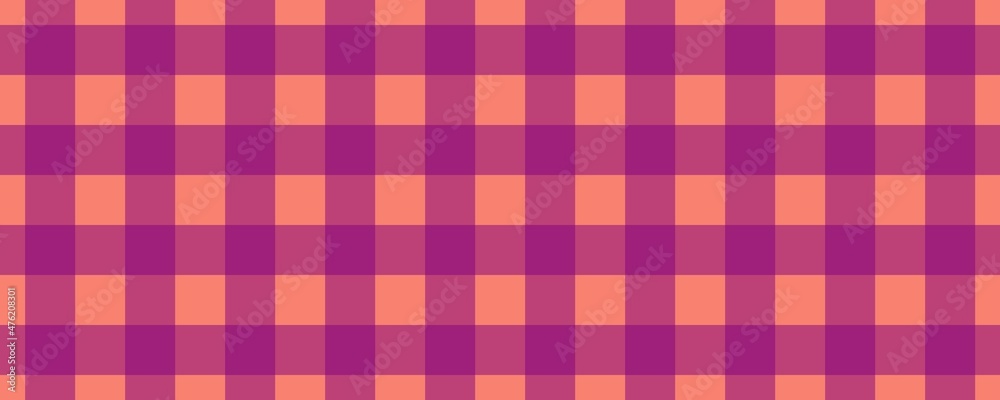 Banner, plaid pattern. Salmon on Purple color. Tablecloth pattern. Texture. Seamless classic pattern background. Banner, plaid pattern. Salmon on Purple color. Tablecloth pattern. Texture. Seamless classic pattern background.