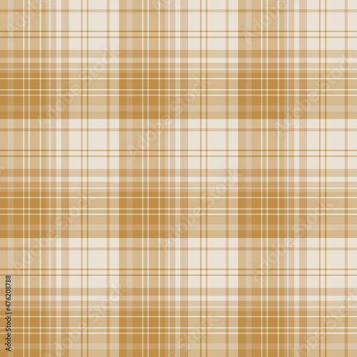 Seamless pattern in awesome beige colors for plaid, fabric, textile, clothes, tablecloth and other things. Vector image.