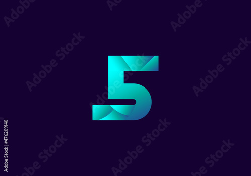 Free Download Modern Abstract Gradient Stylish S & 5 Letter Logo Design Vector Template - GFXLoad