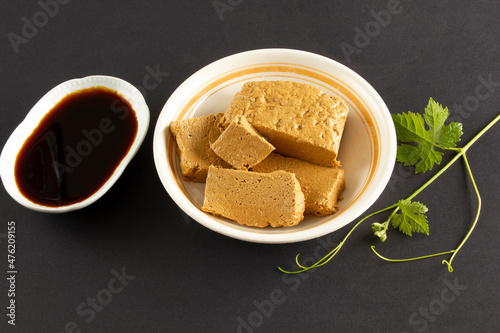 Halva made with grape molasses. photo