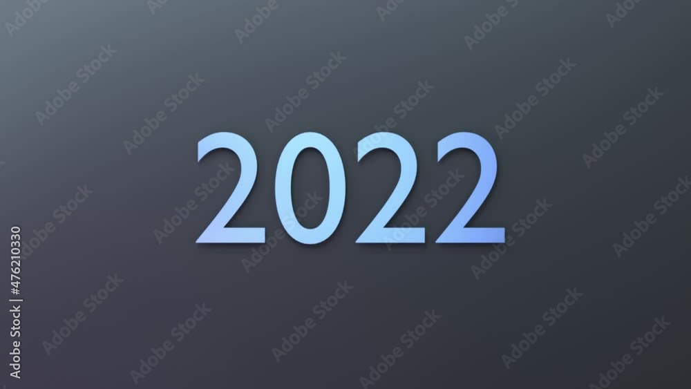Christmas Ornaments Falling and Looping in Front of 2022 Text 4K 3D Render Christmas Ornaments Falling and Looping in Front of 2022 Text 4K 3D Render