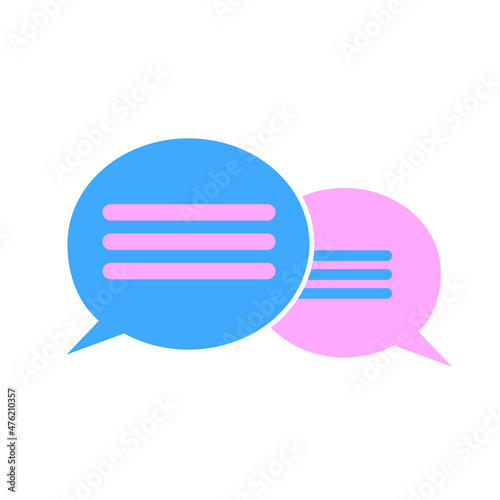color speech bubble on white background vector