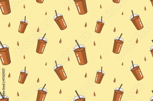 Chocolate Cup Drink Seamless Pattern Design
