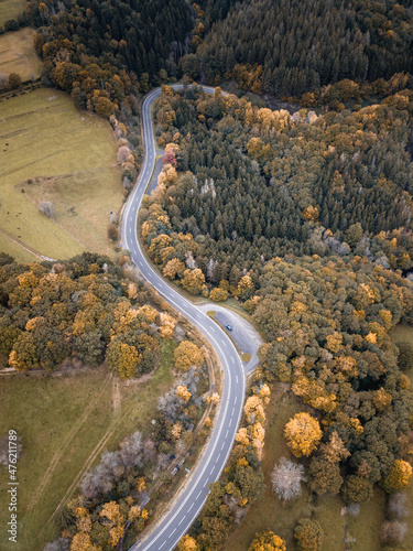 Curvy road aerial © Lars Junker
